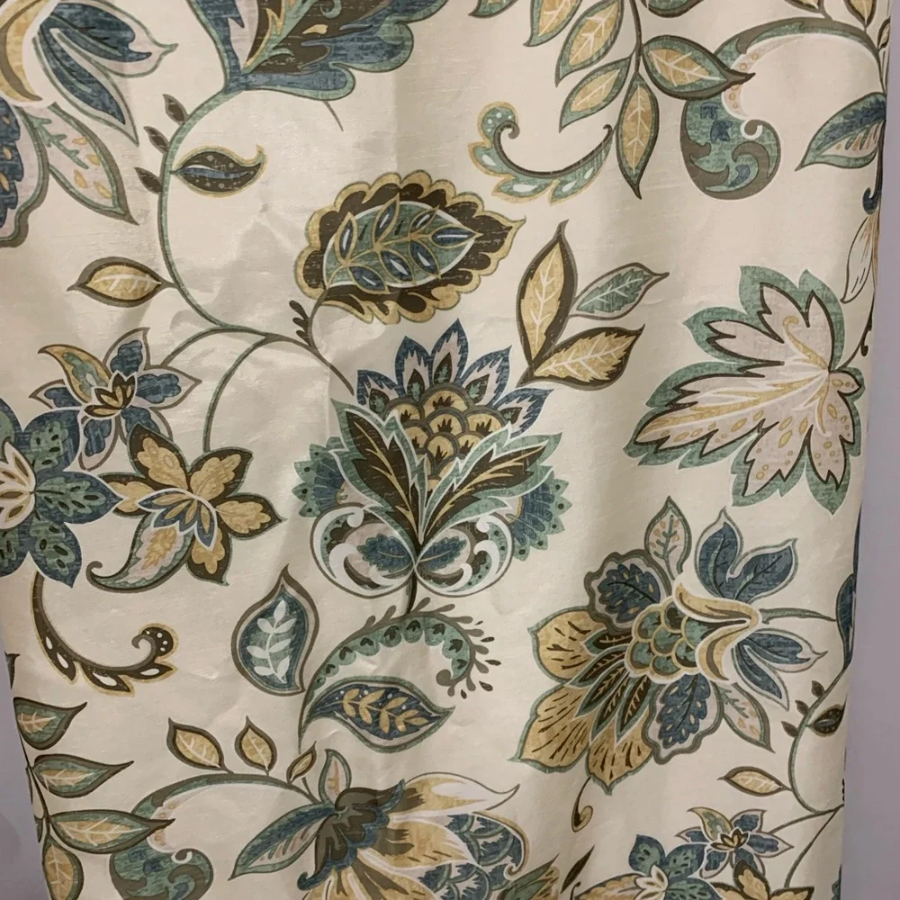 NWOT Pier 1 Tropical Leaf Curtain 4 Panels
